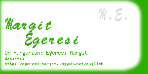 margit egeresi business card